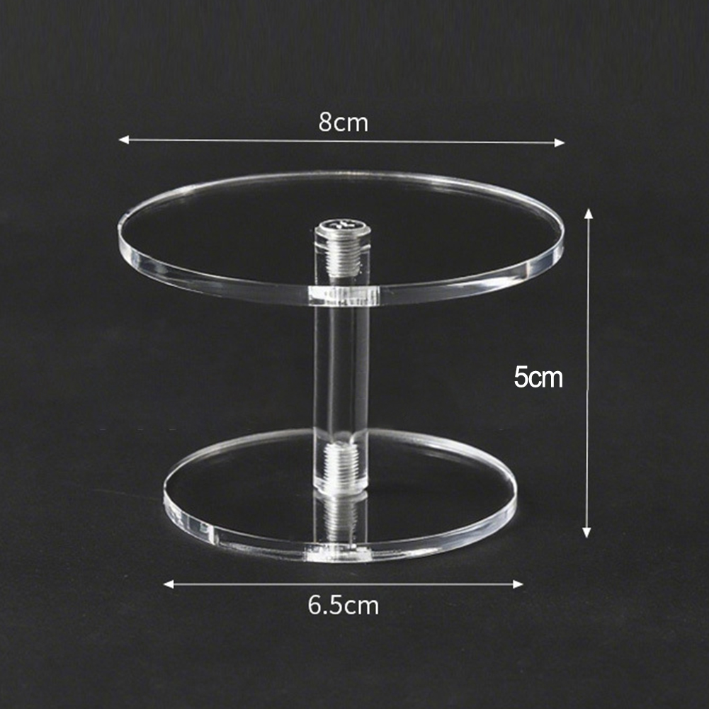 Display Risers Set - 3-teiliges Set aus durchsichtigen, runden Acryl-Display-Ständern