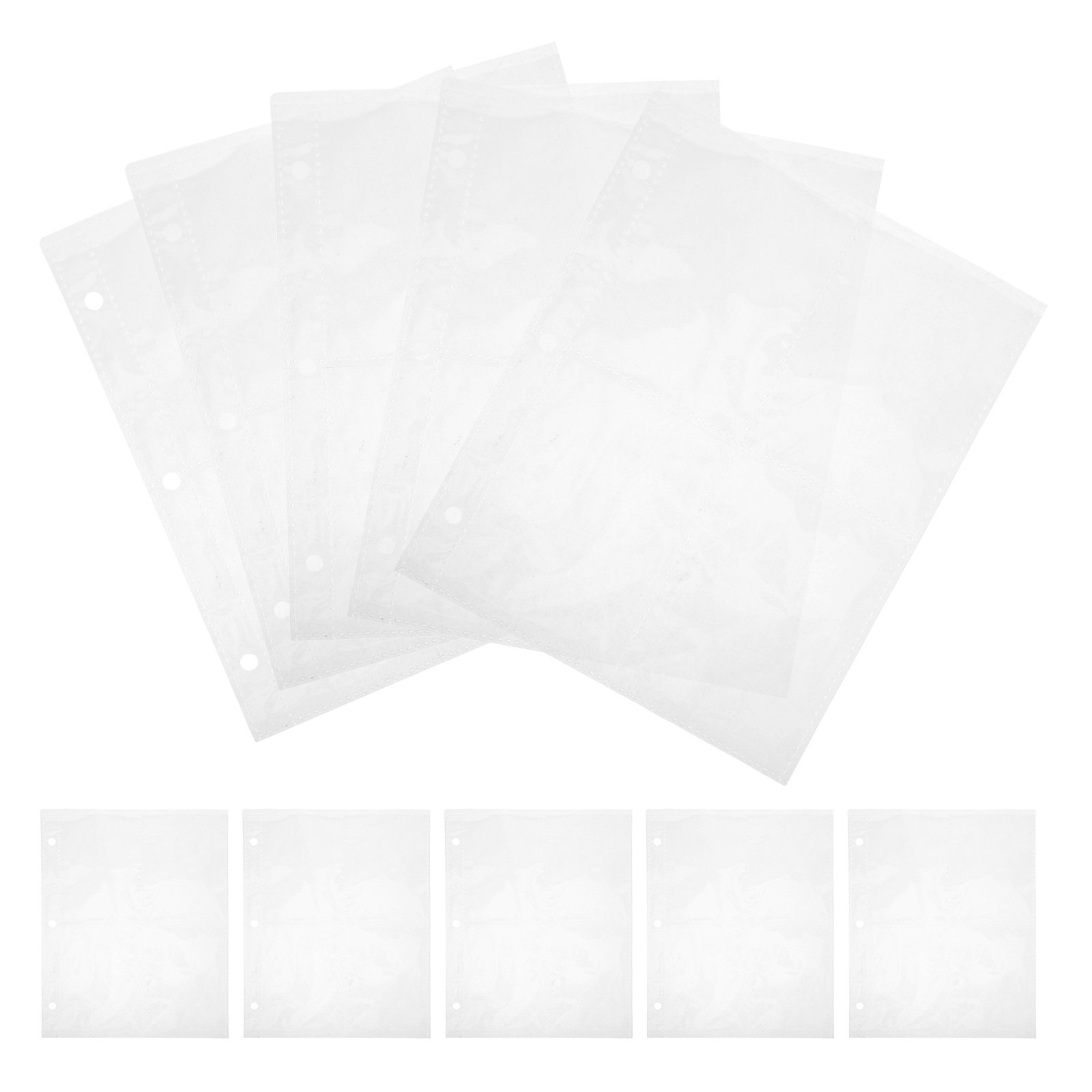 Trading Card Binder - 10 Stück Kartenbinder-Nachfüllseiten, transparente Kunststoffhüllen, klare