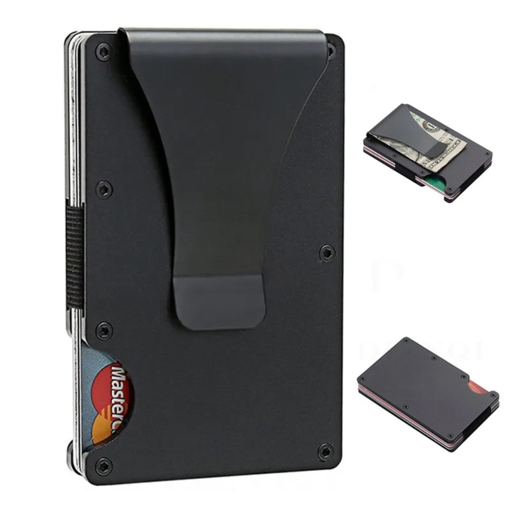 Card Top Loader - RFID-blockierender Kartenhalter aus Aluminiumlegierung, Ultraschlankes Diebstahlsicheres