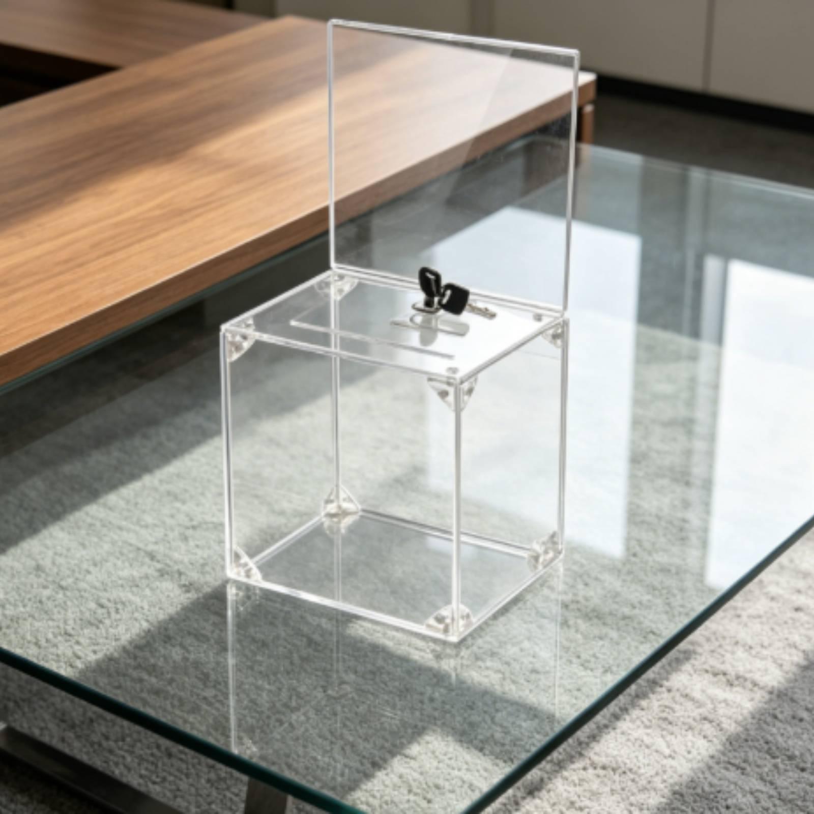 Acryl-Spendenbox mit Schloss u – Display Case Acrylic Bewertung und Preis